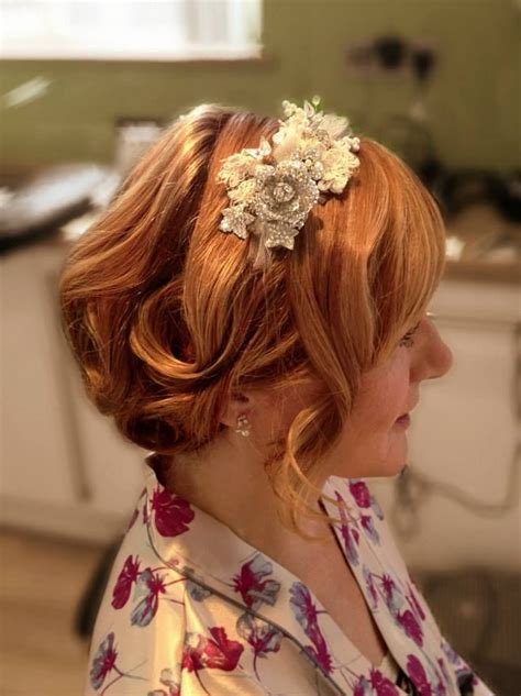 Bridal Hair Large Barrel Curls With Loose Hair Around The Front