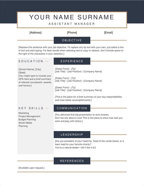 Free Resume Templates To Download In PDF Doc