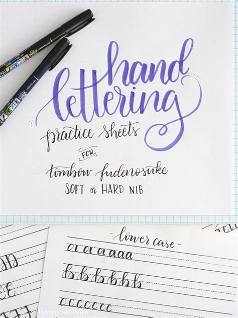 Free Printable Hand Lettering Practice Sheets Liz On Call Hand