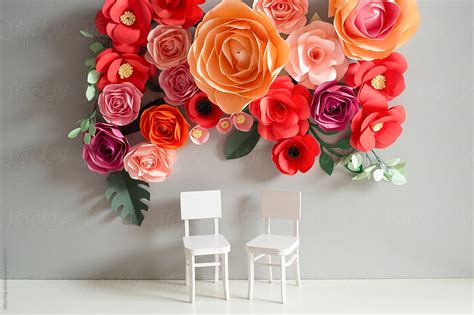 Paper Flowers Backdrop By Stocksy Contributor Alita Stocksy