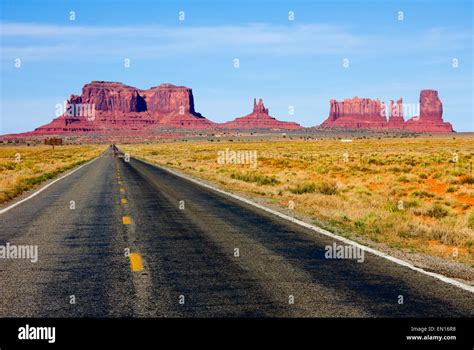 Highway 163 In Monument Valley Stock Photo Alamy
