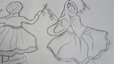 Details More Than 81 Sketch Of Dandiya Super Hot In Eteachers