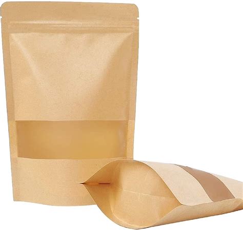 Translated Moretoes Kraft Stand Up Pouches 72pcs Inches Ziplock 35 ×55 Fo