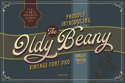 Oldy Beany Duo Font By Abda Laka · Creative Fabrica Vintage Fonts