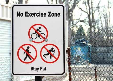 Anti Exercise Sign Stock Image Image Of Country Outside 53728527
