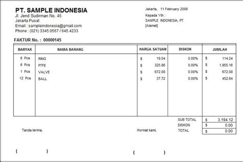 Contoh Faktur Pembelian Dan Penjualan Beserta Cara Membuatnya Blog