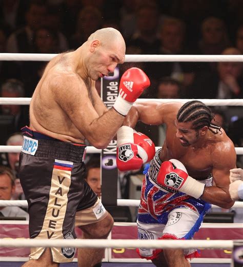 Nikolai valuev the seven foot five russian giant was defeated after the fight going the full twelve rounds on 7th november 2009. Photos - Nikolay Valuev vs David Haye - Boxing news ...