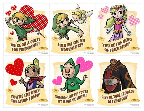 Nintendo Publishes A Set Of Printable Valentines Day Cards Neogaf