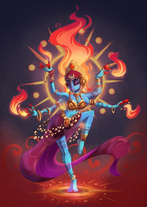 Hindu Fire Goddess By Michelverdu On Deviantart