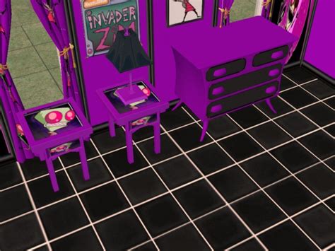 Invader zim, gir and base. Mod The Sims - Invader Zim Bedroom Set!