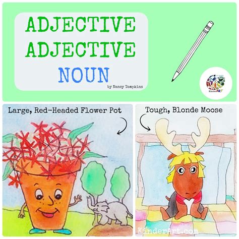 Adjective Adjective Noun Drawing Lessons For Kids Kinderart
