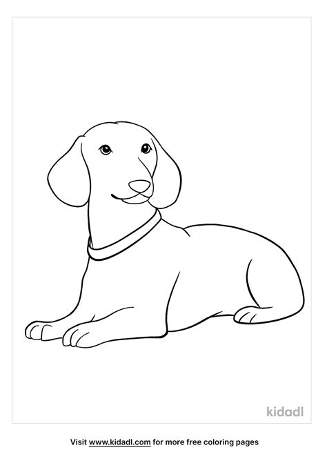 Free Dachshund Coloring Page Coloring Page Printables Kidadl
