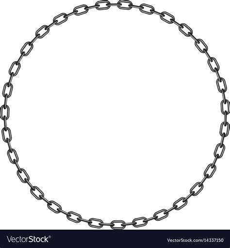 Dark Chain In Shape Of Circle Royalty Free Vector Image