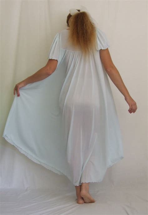 Miss Elaine Pale Blue Short Sleeved Nightgown 2 Miss Elain Flickr