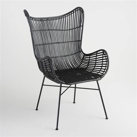 These black chairs are suitable for use either in the garden or in cafe's and restaurants etc. Black Rattan Willis Wingback Chair - Metal by World Market ...