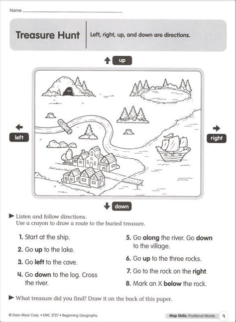 Map Directions Worksheets For Grade 2 Kidsworksheetfun