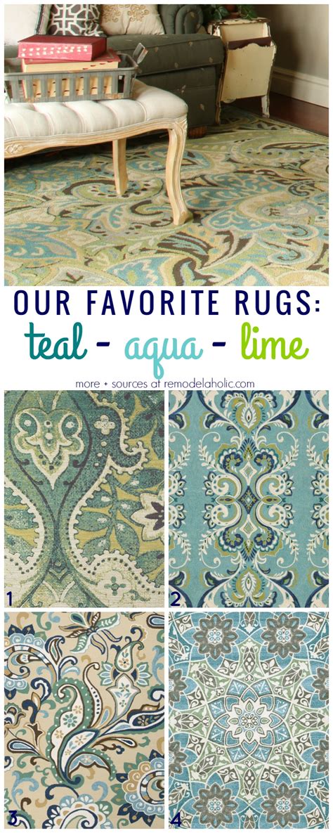 You'll find an exceptional selection of kids' rugs made from the finest materials that your children will love. Remodelaholic | 20+ Green and Blue Area Rugs You'll Love