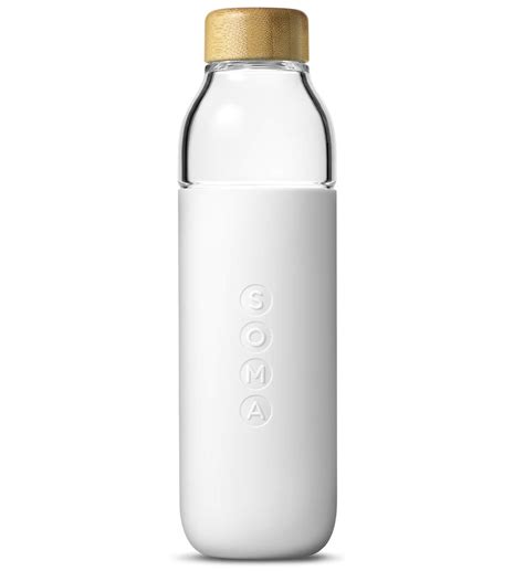 Soma Glass Water Bottle 17oz 480ml White Coggles