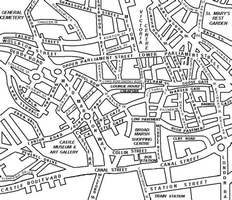 Map Of Nottingham City Centre Gadgets 2018