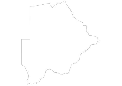 Blank Map Of Botswana Svg Vector Outline Map