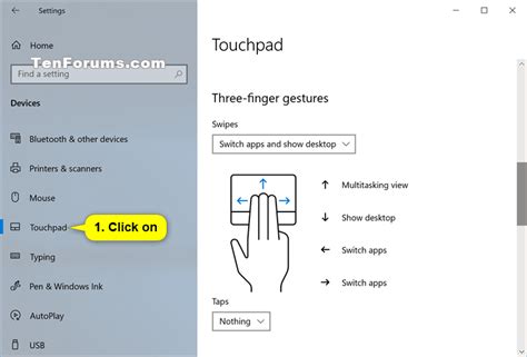 How To Enable Or Disable Touchpad Multifinger Gestures In Windows 10