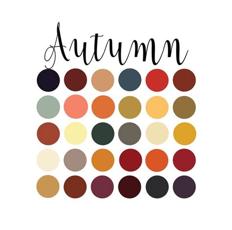 Autumn Procreate Color Palette Ipad Hex Code Fall Color Etsy Fall