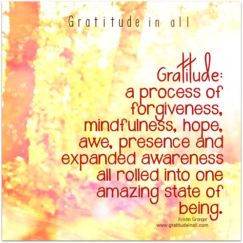 Gratitude A Process Of Forgiveness Mindfulness Hope Awe Presence