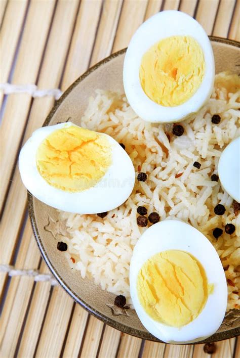 Boiled Eggs And Rice Stock Image Image 20609841