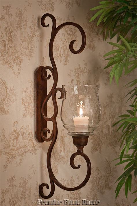 Old World Tuscan St2 Bronze Finish Iron Flare Scroll Wall Sconce