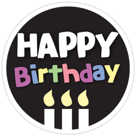 Unique happy birthday kids stickers featuring millions of original designs created and sold by independent artists. "Happy Birthday circle with cute candles" Stickers by ...