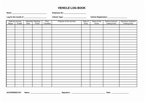 Printable Log Book Template Business Psd Excel Word Pdf