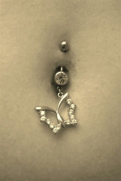 Butterfly Belly Button Piercing Ugh I Wish I Could Get Mine Pierced Belly Button Piercing
