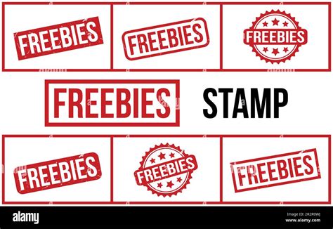Freebies Rubber Stamp Set Vector Stock Vector Image Art Alamy