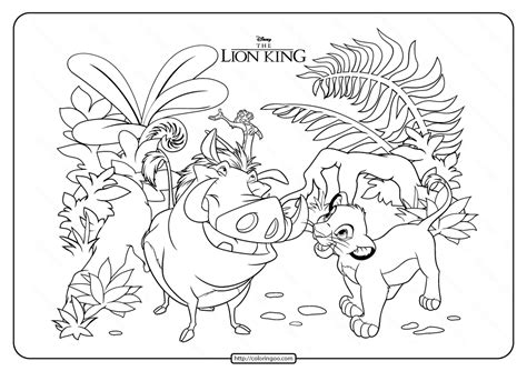 Click on the free lion king colour page you would like to print or save to your computer. Printable Disney The Lion King Coloring Page