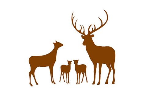 Download Deer Family Silhouette | Free download on ClipArtMag