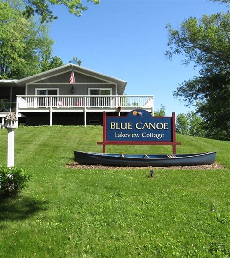 One of 6 colorful cottages in a row at. Blue Canoe Lakeview Cottage - Hocking Hills Cottages and ...