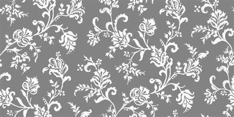 Gray Floral Pattern Floral Pattern Wallpaper Baroque Damask Gray