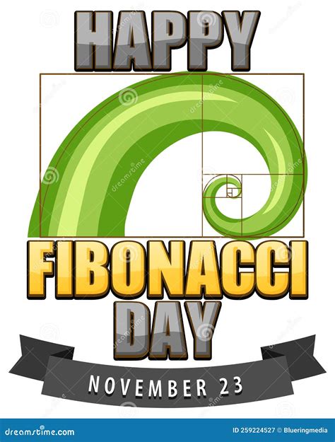 Fibonacci Day Poster Design Stock Vector Illustration Of Mathematics