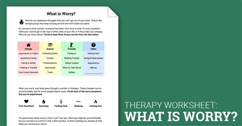 What Is Worry Worksheet Therapist Aid Dbt Worksheets