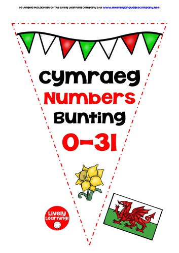 Welsh Numbers 0 31 Bunting Banners Teaching Resources Learn To