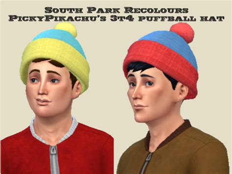 The Sims Resource South Park Pickypikachu 3t4 Puffball Hat Recolour