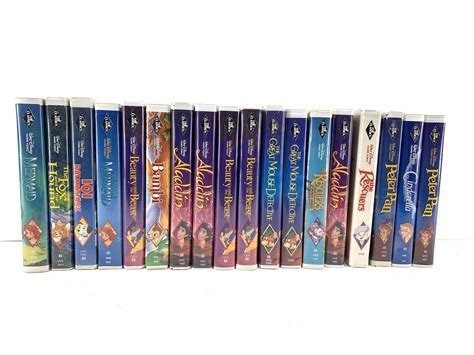 Lot Lot Of 18 Disney Black Diamond Vhs Movies