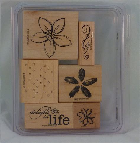 Amazon Com Stampin Up DELIGHT IN LIFE Set Of Decorative Rubber Stamps Retired Arts