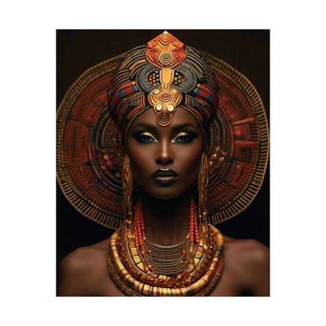 Beautiful Nubian Queen Black Woman Wall Art Print Poster Unframed Etsy