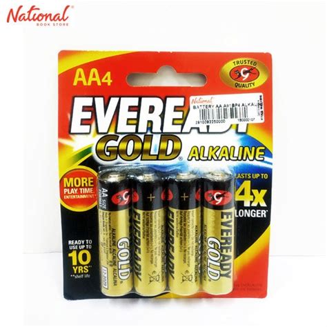 Eveready Battery Aa A91bp4 Alkaline 4s Gold