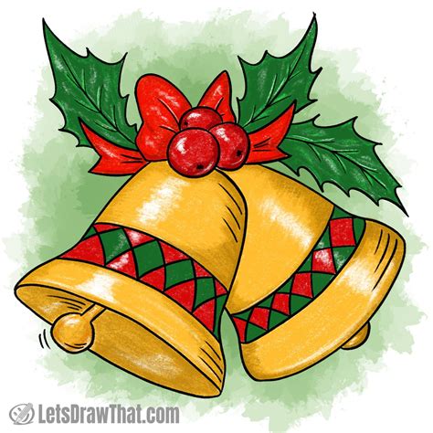 How To Draw Christmas Bells Lets Draw That Christmas Bells