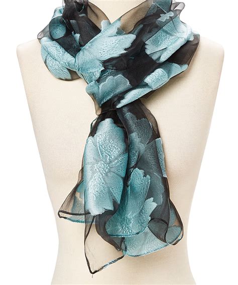 Oussum Light Blue Fashionable Womens Scarf Soft Silk Neck Wraps For