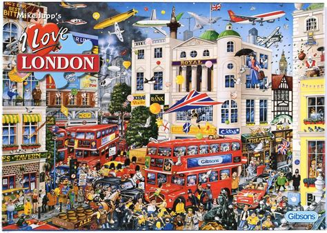 Mike Jupp I Love London 1000 Piece Jigsaw Puzzle Gibsons