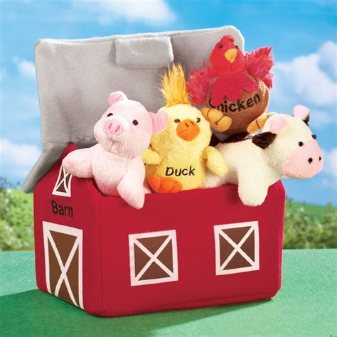 Farm Carrier Plush Barn And Animals Kids Toys Collections Etc