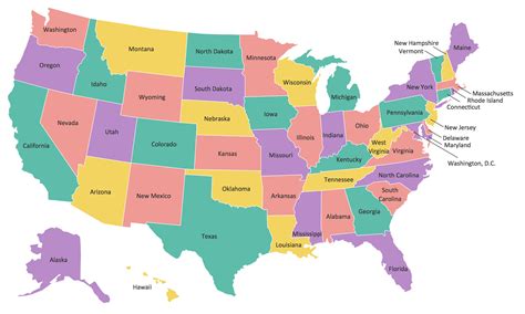 Map Of The Usa States Printable Maps Online